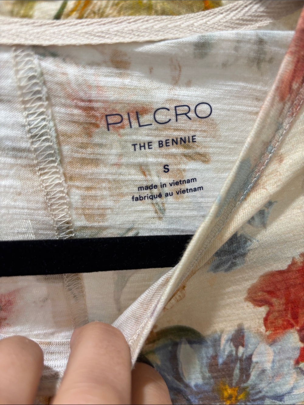 Pilcro Cream Floral Short-Sleeve Tee - Picture 2 of 4